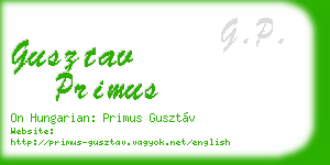 gusztav primus business card