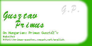 gusztav primus business card